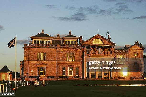 General view of the Royal and Ancient Golf Club of St Andrews clubhouse after the Second Round of The Alfred Dunhill Links Championship at The Old...