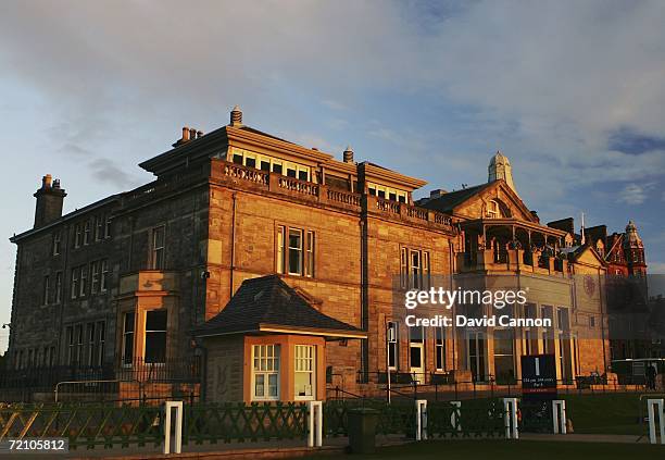 General view of the Royal and Ancient Golf Club of St Andrews clubhouse after the Second Round of The Alfred Dunhill Links Championship at The Old...