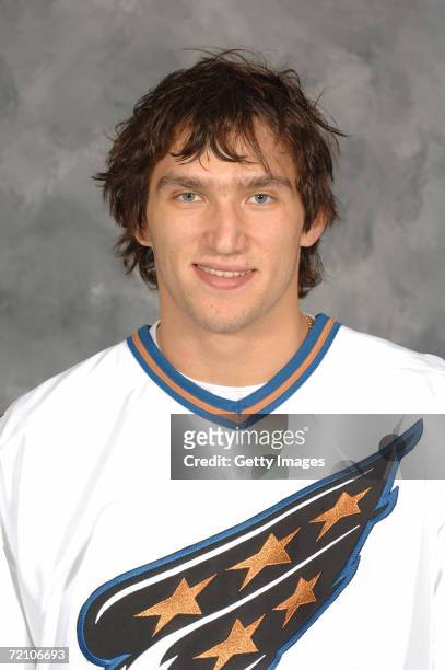 Alex Ovechkin of the Washington Capitals poses for a portrait at MCI Center on September 12, 2005 in Washington, D.C.