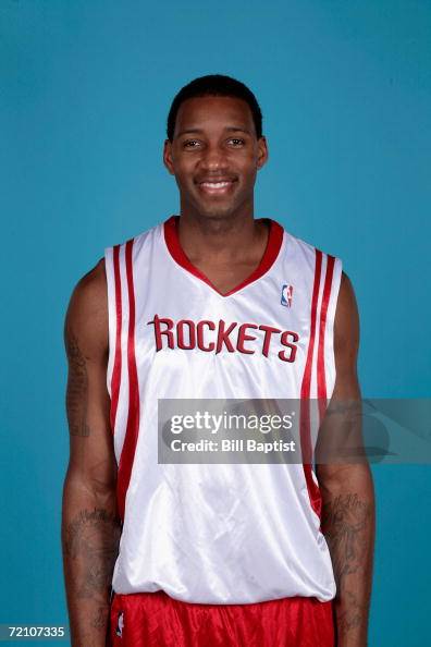 T Mac Rockets Tracy McGrady of the Houston Rockets poses during NBA Media Day at ...