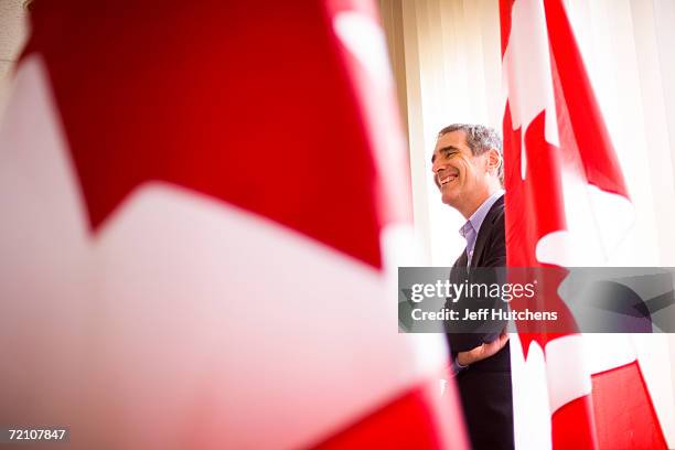 Michael Ignatieff campaigns for the leadership of the Liberal Party at the Victoria Parks Community Centre on August 19, 2006 in Ontario, Canada.