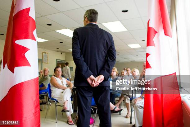 Michael Ignatieff campaigns for the leadership of the Liberal Party at the Victoria Parks Community Centre on August 19, 2006 in Ontario, Canada.