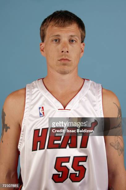 Jason Williams of the Miami Heat poses during NBA Media Day on October 2, 2006 at American Airlines Arena in Miami, Florida. NOTE TO USER: User...
