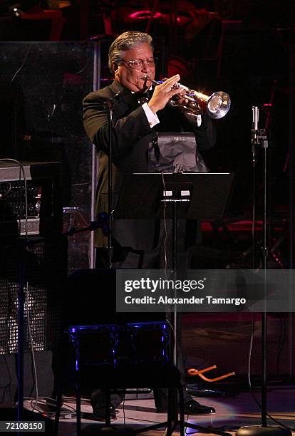 Arturo Sandoval performs during the grand opening of the Carnival Center for the Performing Arts on October 5, 2006 in MIami, Florida.