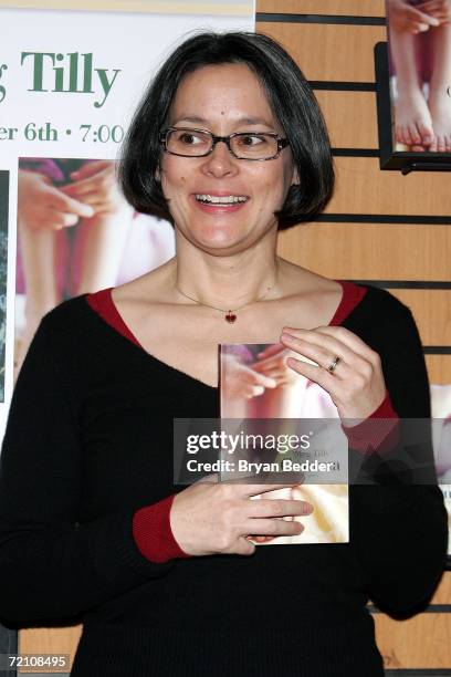 Actress/writer Meg Tilly appears at Barnes & Noble to read from her book "Gemma" on October 6, 2006 in New York City.