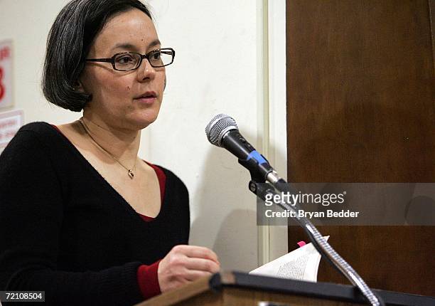 Actress/writer Meg Tilly reads from her book "Gemma" during a appearence at Barnes & Noble on October 6, 2006 in New York City.
