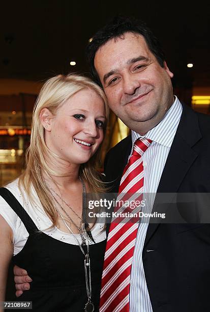 Singer Kate Alexa and actor Mick Molloy arrive at the Australian premiere of the new comedy "BoyTown" at the Village Cinemas Jam Factory on October...