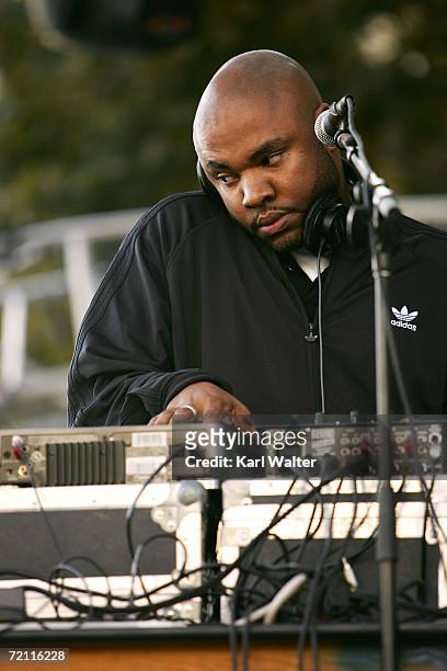 Chief Xcel of Blackalicious performs at the first annual "LA Weekly Detour Music Festival" on October 7 on the streets of downtown Los Angeles,...