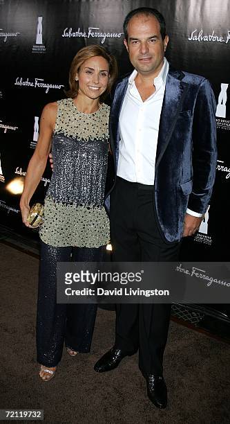 Chiara and Massimo Ferragamo arrive to the Rodeo Drive walk of style awards ceremony on October 8, 2006 in Beverly Hills, California.