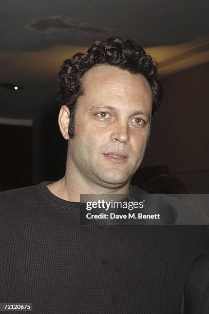 Vince Vaughn attends the '24 Hour Plays' gala party at the Riverbank Plaza Hotel after the performance at the Old Vic Theatre on October 8, 2006.
