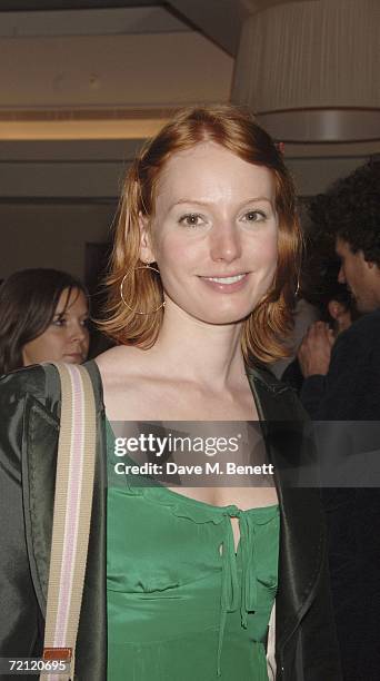 Alicia Witt attends the '24 Hour Plays' gala party at the Riverbank Plaza Hotel after the performance at the Old Vic Theatre on October 8, 2006.