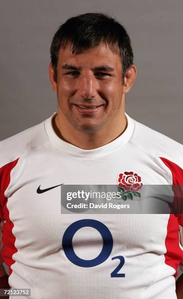 Portrait of Julian White of England Rugby Union taken at Loughborough University on October 9, 2006 in Loughborough, United Kingdom.