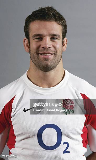 Portrait of Joe Worsley of England Rugby Union taken at Loughborough University on October 9, 2006 in Loughborough, United Kingdom.