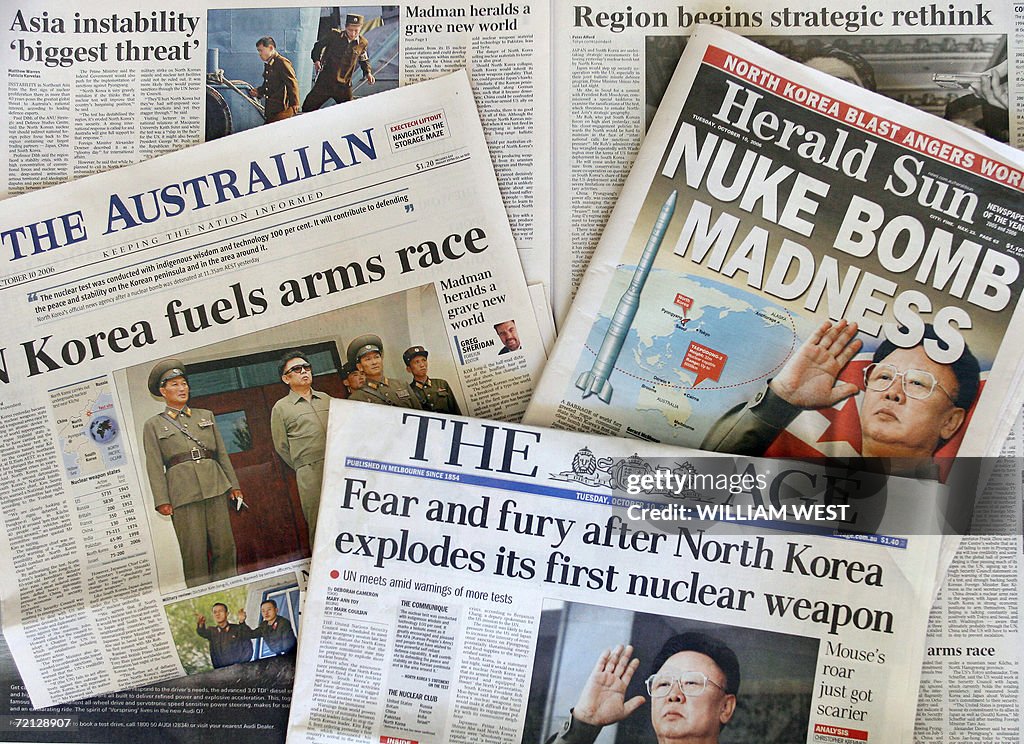 The front pages of Melbourne's morning p