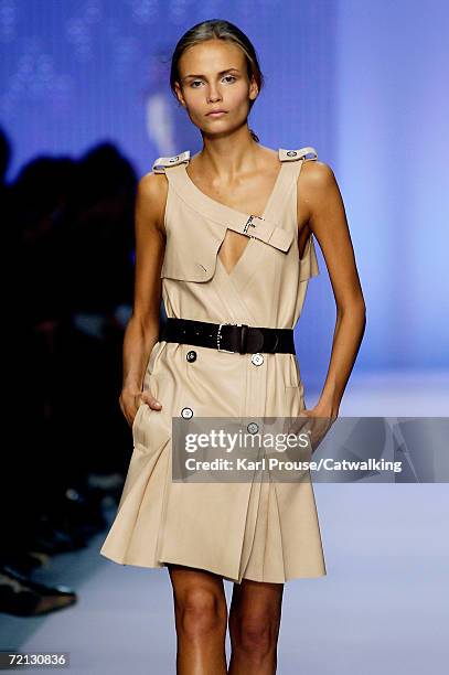 Model walks down the catwalk during the Celine Fashion Show as part of Paris Fashion Week Spring/Summer 2007 on October 5, 2006 in Paris, France.