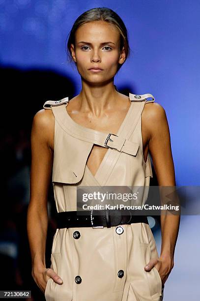 Model walks down the catwalk during the Celine Fashion Show as part of Paris Fashion Week Spring/Summer 2007 on October 5, 2006 in Paris, France.