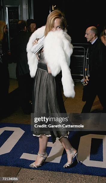 Tara Palmer-Tomkinson arrives at the UK premiere of 'The Aryan Couple' at the Odeon West End on October 10, 2006 in London, England.