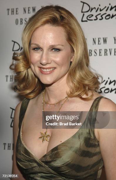 Actress Laura Linney arrives to the premiere of the Sony Pictures Classics presentation of Driving Lessons at the Chelsea Clearview West Cinemas...