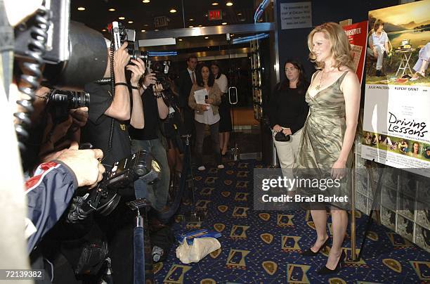 Actress Laura Linney arrives to the premiere of the Sony Pictures Classics presentation of Driving Lessons at the Chelsea Clearview West Cinemas...