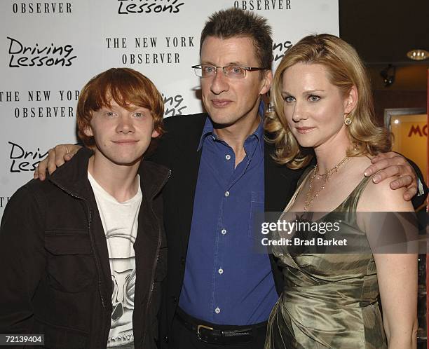 Actor Rupert Grint, director Jeremy Brock and actress Laura Linney arrive to the premiere of the Sony Pictures Classics presentation of Driving...