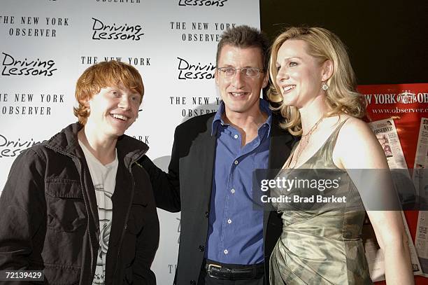 Actor Rupert Grint, director Jeremy Brock and actress Laura Linney arrive to the premiere of the Sony Pictures Classics presentation of Driving...