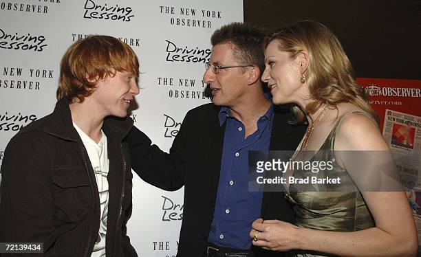 Actor Rupert Grint, director Jeremy Brock and actress Laura Linney talk at the premiere of the Sony Pictures Classics presentation of Driving Lessons...