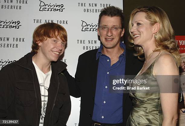 Actor Rupert Grint, director Jeremy Brock and actress Laura Linney arrive to the premiere of the Sony Pictures Classics presentation of Driving...