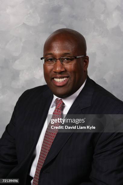Head coach Mike Brown of the Cleveland Cavaliers poses during NBA Media Day on October 2, 2006 in Cleveland, Ohio. NOTE TO USER: User expressly...