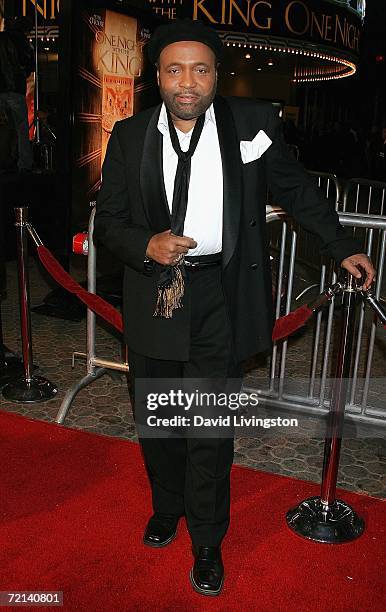 Musician Andrae Crouch attends Gener8Xion Entertainment / Fox Faith/Fox Home Entertainment's premiere of "One Night With The King" at the Bruin...