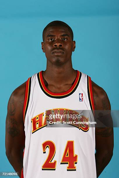 Marvin Williams of the Atlanta Hawks poses for a portrait during NBA Media Day at Philips Arena on October 2, 2006 in Atlanta, Georgia. NOTE TO USER:...