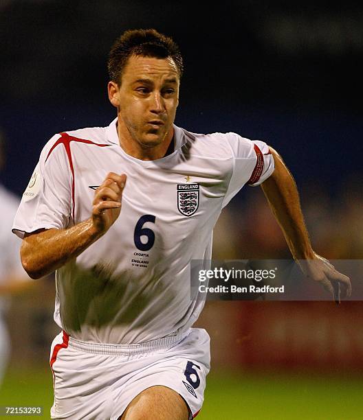 John Terry of England in action during the Group E Euro2008 qualifying match between Croatia and England at the Maksimir Stadium on October 11, 2006...