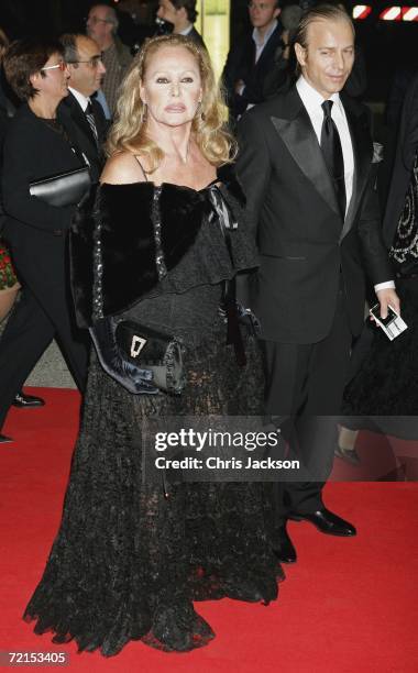 Actress Ursula Andress and guest arrives at a Concert at the Teatro DellOpera on the opening night of the Rome Film festival on October 12, 2006 in...