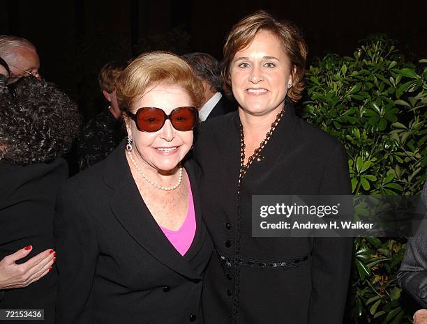 Authors Mary Higgins Clark joins Doro Bush Koch at a celebration for her book "My Father My President" on October 11, 2006 in New York City.