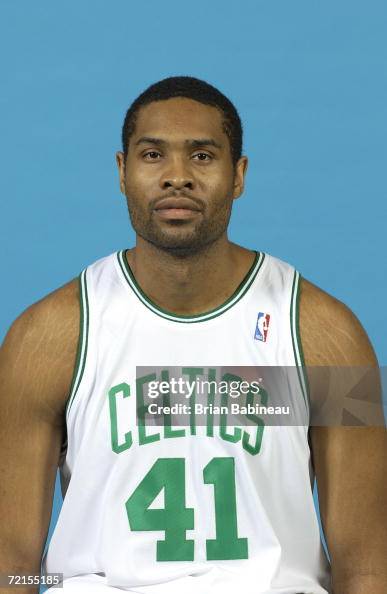 Michael Olowokandi of the Boston Celtics poses for a portrait during ...