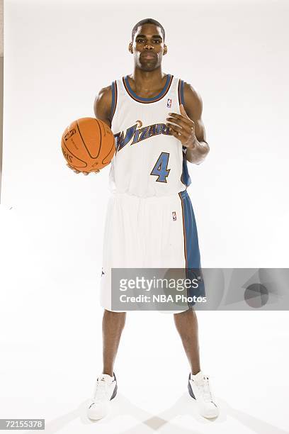 Antawn Jamison of the Washington Wizards poses for a portrait during NBA Media Day at the Verizon Center October 2, 2006 in Washington, DC. NOTE TO...