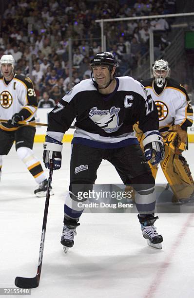 Tim Taylor of the Tampa Bay Lightning skates during the game against the Boston Bruins at the St. Pete Times Forum on October 7, 2006 in Tampa,...