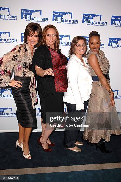 Lisa Rinna, Sunny, Crystal and Vivica A. Fox arrive to help raise awareness and funding for the prevention of domestic violence at The Viceroy Hotel...