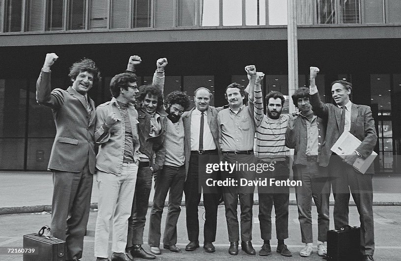 Chicago Seven Defendants & Lawyers Outside Court