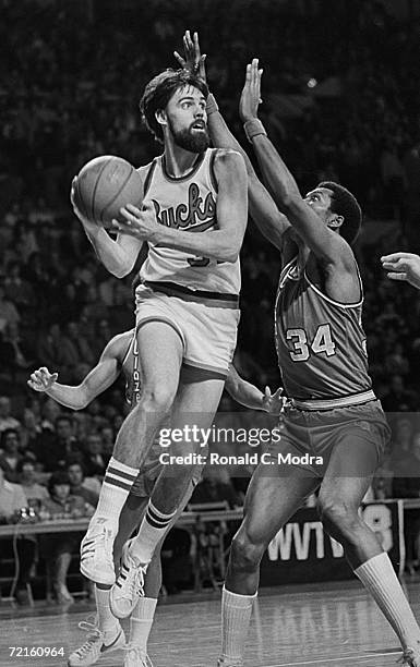 1970s: Brian Winters of the Milwaukee Bucks in a game in the 1970s in Milwaukee, Wisconsin.