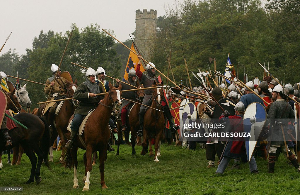 Participants dressed as Norman and Saxon