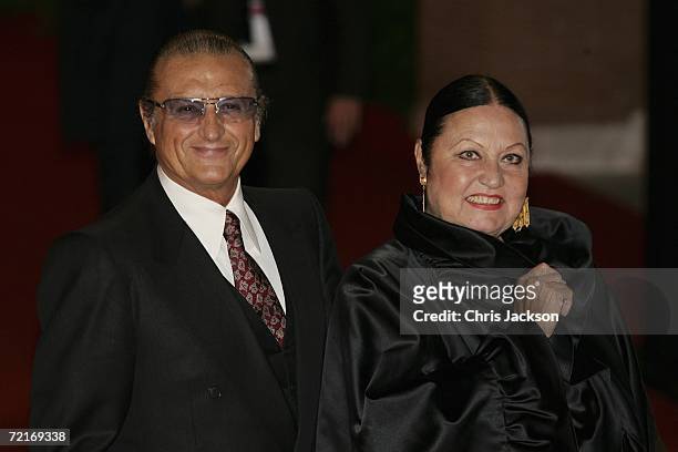 Music producer Tony Renis and wife Elettra Morini attend the premiere of the movie "Nightmare Detective" on the second day of Rome Film Festival on...