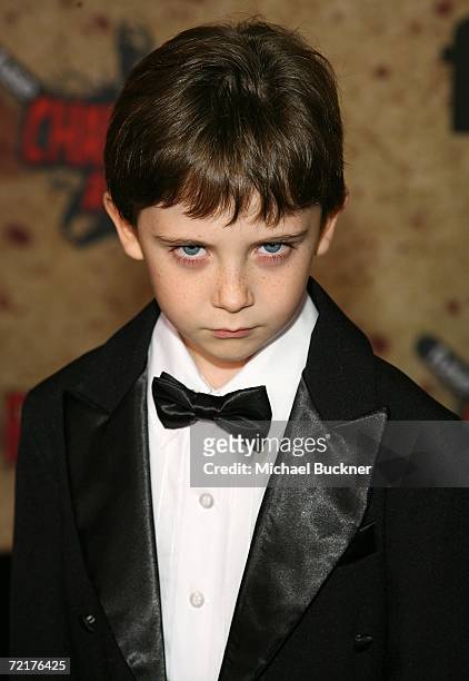 Actor Seamus Davey-Fitzpatrick attends the fuse Fangoria Chainsaw Awards at the Orpheum Theater on October 15, 2006 in Los Angeles, California. The...