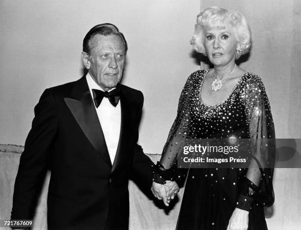 William Holden and Barbara Stanwyck attend the Academy Awards circa 1978 in Los Angeles, CA.