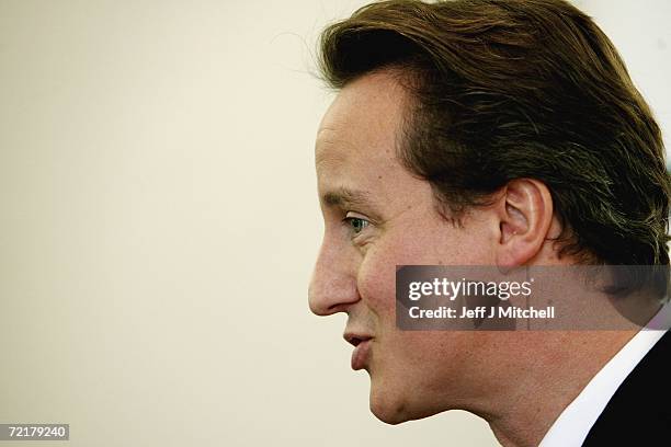 Conservative Party leader David Cameron, addresses Scotland's leading disability organisation, Capability Scotland on October 16, 2006 in Edinburgh,...