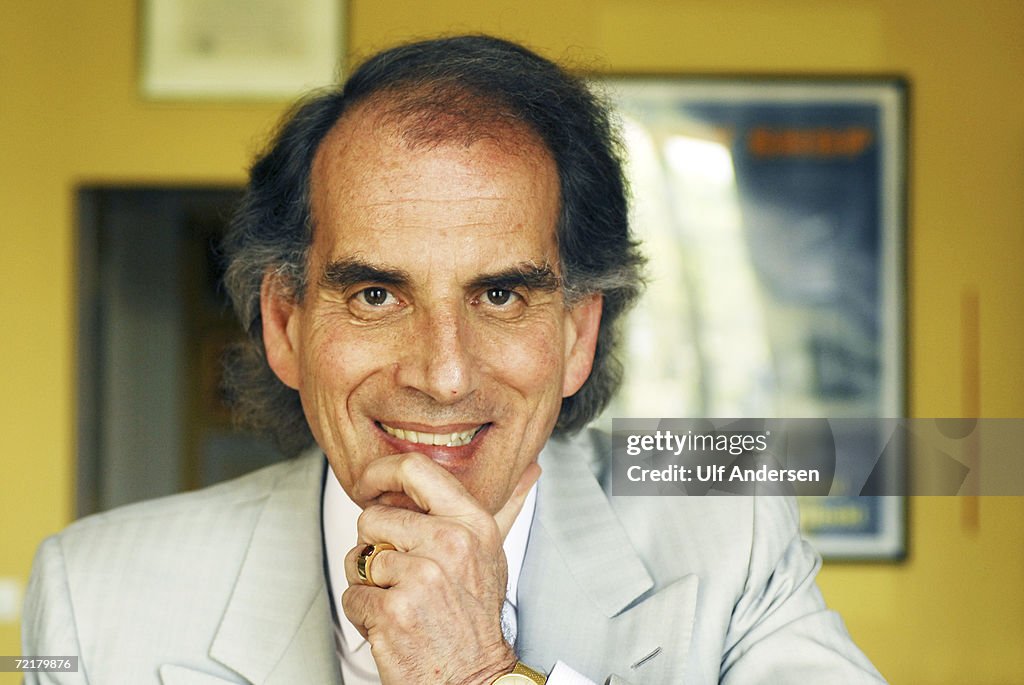 American author and mathematician David Berlinski poses at home in