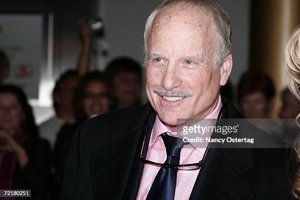 Actor Richard Dreyfuss arrives at the Kennedy Center's Ninth Annual Mark Twain Prize on October 15, 2006 in Washington, DC.