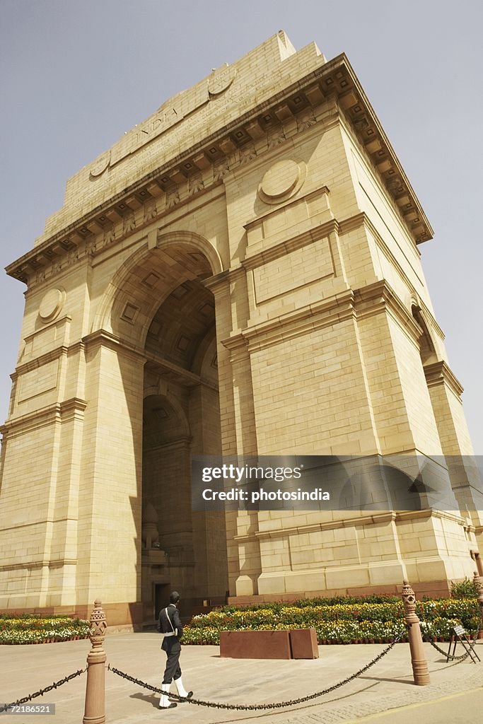 Low angle view of a monument, India Gate, New Delhi, India