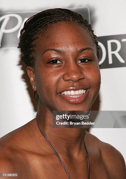 Basketball player Tamika Catchings attends the 27th Annual Salute To Women In Sports Awards Dinner at the Waldorf Astoria Hotel October 16, 2006 in...