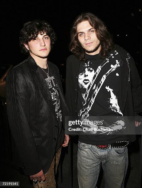 Musicians Matt Einstein and Greg Loesch attend 944 Magazine's 'Don't Tell My Booker' party at the Vanguard on October 16, 2006 in Los Angeles,...