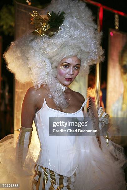 Costumed stage dancer attends 944 Magazine's 'Don't Tell My Booker' party at the Vanguard on October 16, 2006 in Los Angeles, California.